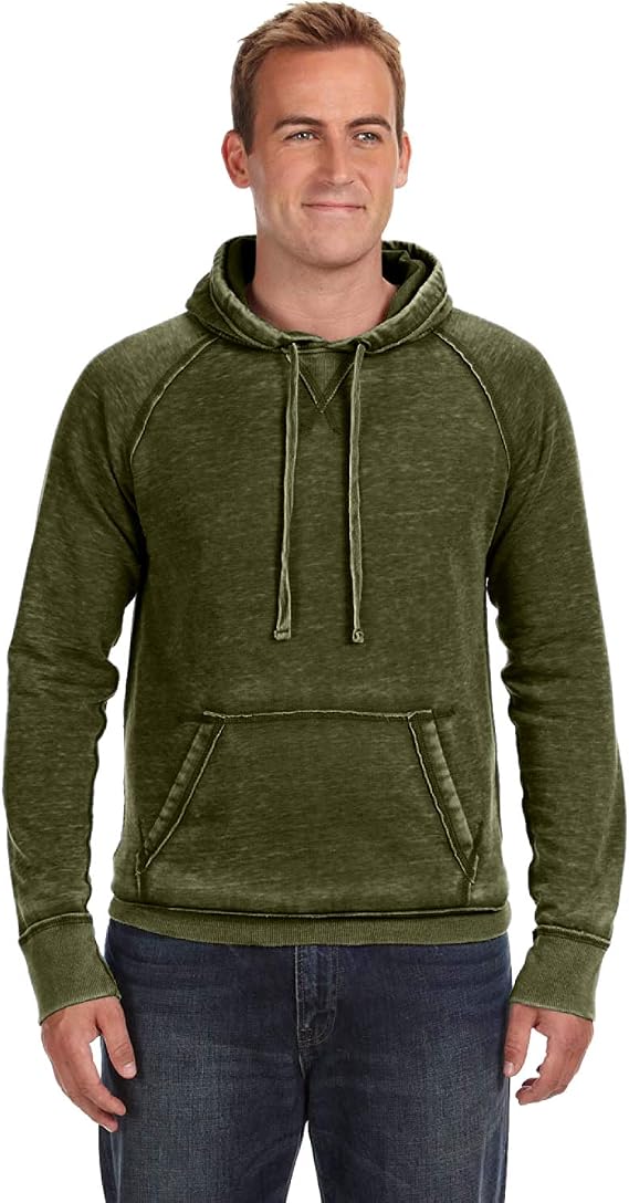 J America Adult Vintage Zen Fleece Pullover Hood XL TWISTED OLIVE