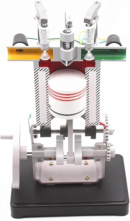 VERIMP Four-Stroke Engine Internal Combustion Engine Model Engine Small Fuel Engine Diesel Engine Model Physics Experiment Equipment Teaching Instrument Diesel Engine Model Working Principle