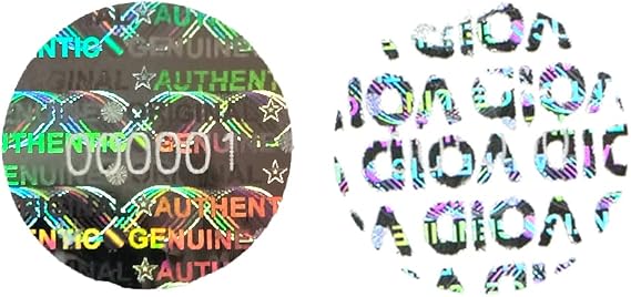 360pcs Security Tamper Evident Seal Void Original Genuine Authentic Hologram Labels/Stickers / Unique Sequential Serial Numbering Tamper Proof Stickers(0.6inch,Silver,GQYH)