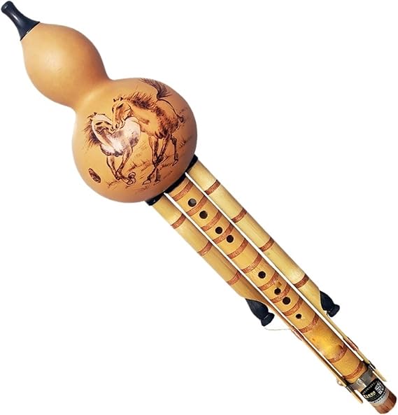 Beginner hulusi Nine-hole Hulusi Instrument Beginner Adult C Tone B Flat 9-hole Hulusi Professional Performance Type(B flat)