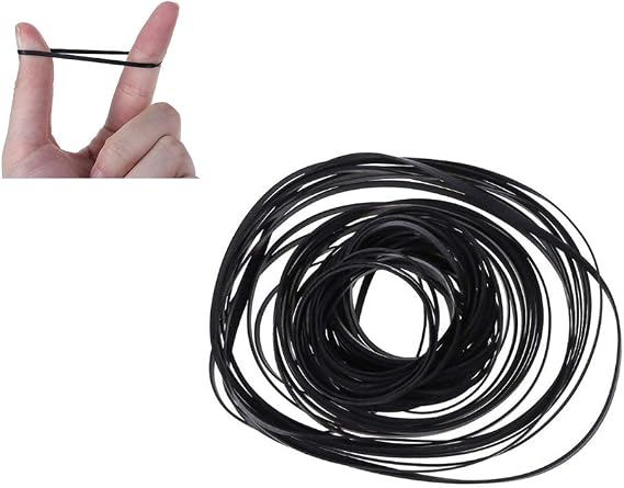 Cassette Tape Machine Recorder Rubber Belt Repair Maintenance Mix Flat Cassette Tape for Recorders CD-ROM Video Machines DVD Drive,50Pcs