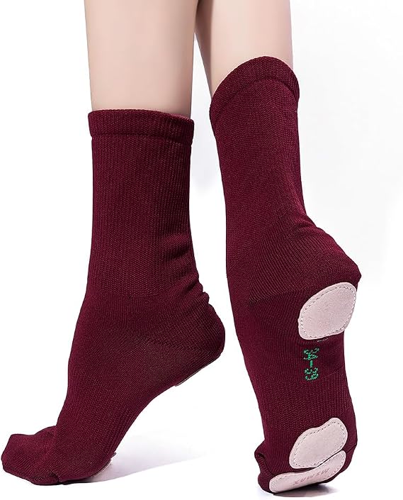 MSMAX Ankle Socks for Barre, Ballet,Dance Workout 2 Pairs Home Pilates Yoga Socks for Girls