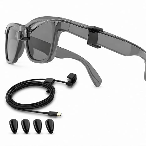 Charging Cable for Ray-Ban Meta Wayfarer & Gen 2, 3.9ft Type-C Clip-On Tangle-Free Design, Fast Charge While Wearing, Compatible with Power Bank, Phone, Car, Laptop