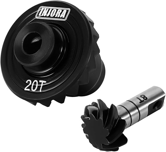 INJORA 20/8T Steel Alloy Helical Axle Underdrive Gear Set for 1/18 RC Crawler Redcat Ascent-18 Upgarde(1 Set)