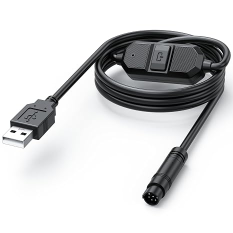 AUTO-VOX USB Boost Cable for Wireless Backup Camera with 8Pin Display Power Connector for Solar 5B and Solar 5B Pro, Keeps Your Dashboard Neat with Stable USB Power, SUV,RV,Truck Accessory