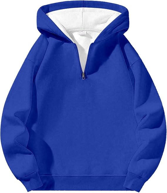 JiXiang Half Zip Hoodies For Men Loose Fit Lightweight Hiking Sportswear Comfort Oversized Sweatshirt Fashion Clothes Tops