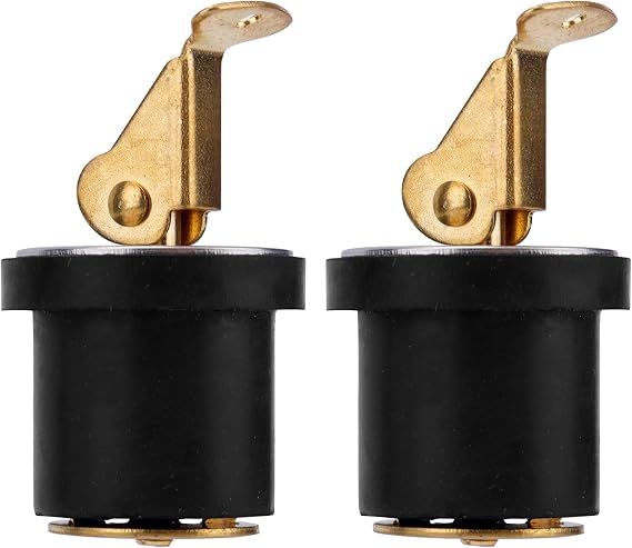 2pcs Brass Boat Drain Plugs for Marine Kayak Yacht Fishing