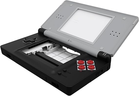 eXtremeRate Replacement Housing Case for Nintendo DS Lite NDSL DIY Full Case &amp; Buttons &amp; Screen Protector Shell Cover Accessories for Nintendo DS Lite Handheld Game Console (Classic NES Style) Without Console