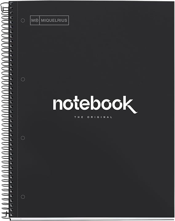 Miquelrius Spiral Notebook A4 Black
