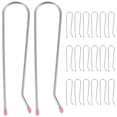 Hot Roller Clips Replacement 20 Pcs U-Shaped Metal Hair Curler Clips for Electric Hot Rollers Fits Most Sizes Salon & Home Styling