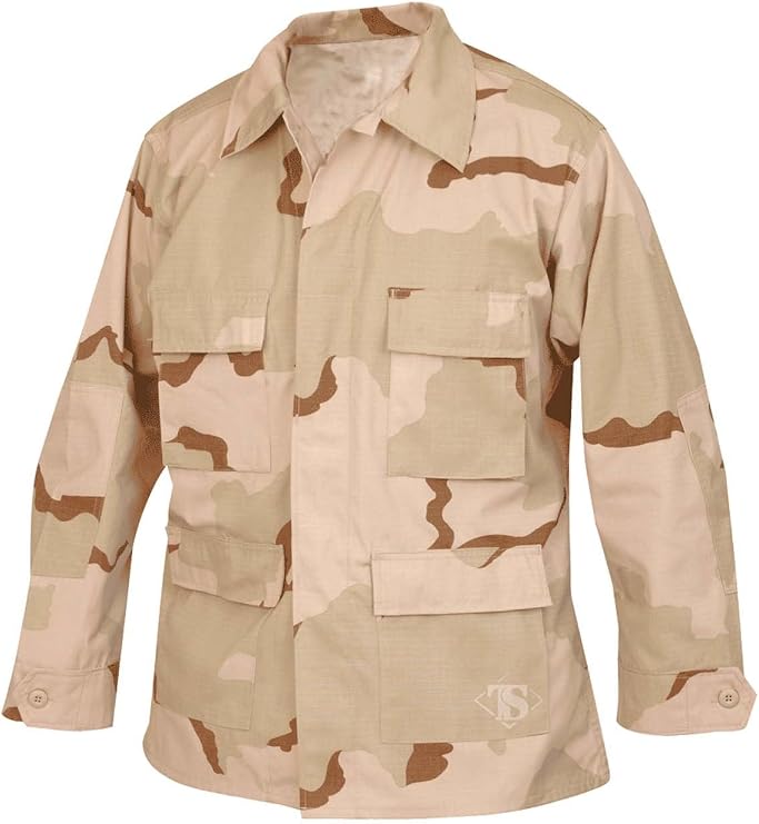 Tru-Spec Nylon-Cotton Ripstop BDU Jacket, Desert 3-Color, Small, Long Length 1279023