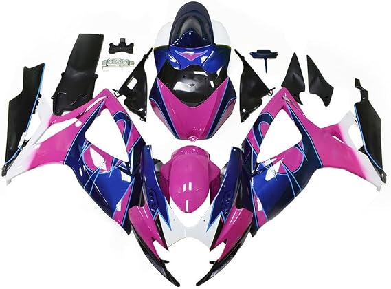 Blue Pink Fairings Kit ABS Bodywork for Suzuki GSXR600 GSXR750 K6 2006 2007
