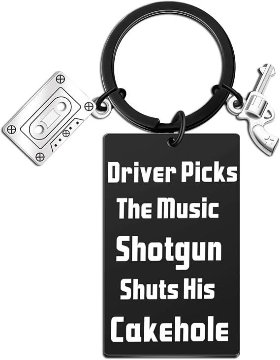 Supernatural Merchandise Gift For Fan Tv Music Lover Funny Keychain Accessories Driver Picks The Music Shtgun Shts