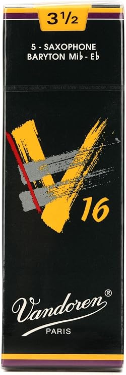 Vandoren SR7435 Baritone Sax V16 Reeds Strength 3.5; Box of 5