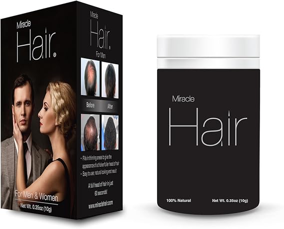 PREMIUM All Natural Hair Building Fibers for Instantly Thicker Looking Hair! (10g) 75-Day Supply: MEDIUM BROWN