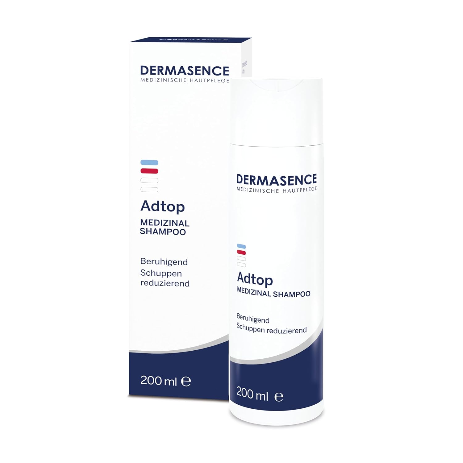 DERMASENCE Adtop Medical Shampoo 200 ml - Anti-Dandruff Shampoo for Dry Sensitive Scalp - Relieves Itching - Moisturising - Mild Formula for Daily Use - Vegan