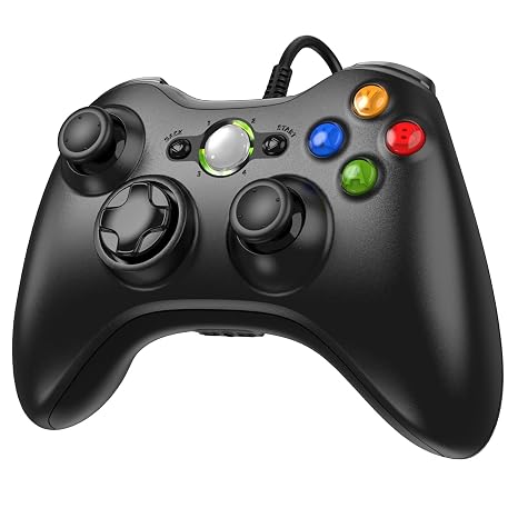 Diswoe Controller for PC Xbox 360 PC Wired Controller with USB Improved Design Ergonomic Cable Controller for Xbox 360 Slim and Windows XP/Vista/7/8/8.1/10/11