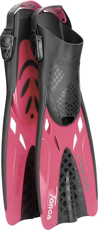 Cressi Adult Adjustable Snorkeling Fins with Ultra Resistant Buckles, Very Light, Ideal for Traveling - Tonga: Designed in Italy
