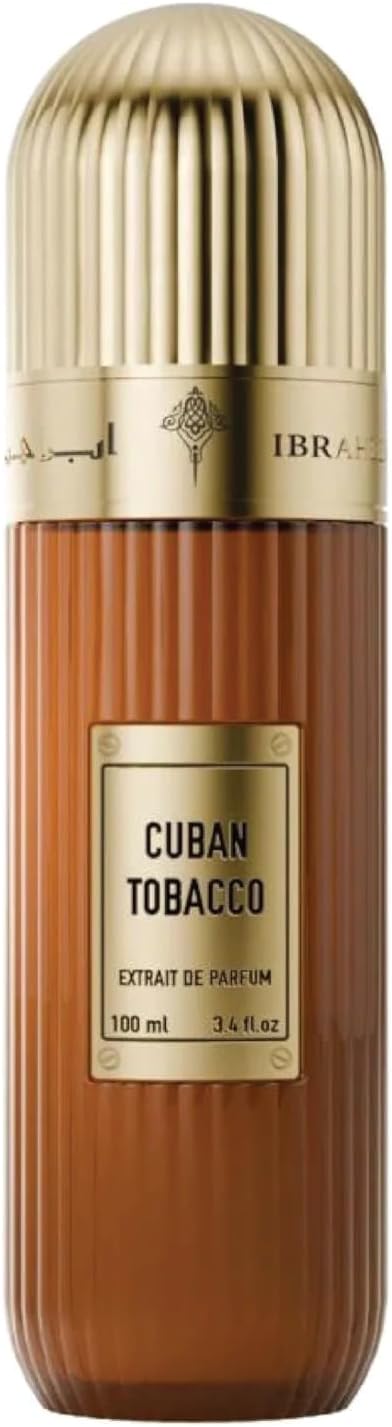 IBRAQ (Ibrahim Al Qurashi) Cuban Tobacco Extrait de Parfum for Men – 100ml | Warm Oriental Tobacco, Cocoa & Vanilla Fragrance with Honey and Coconut | Long Lasting Masculine Perfume