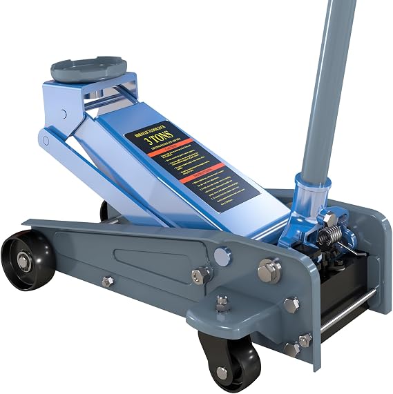 LARBANKE Floor Jack,3 Ton Capacity Fast Lift,Carbon Steel with Wheels car Jack,Heavy Car Floor Jack Max Lift Height 18.15",Providing Stable Support for Various Cars,Blue