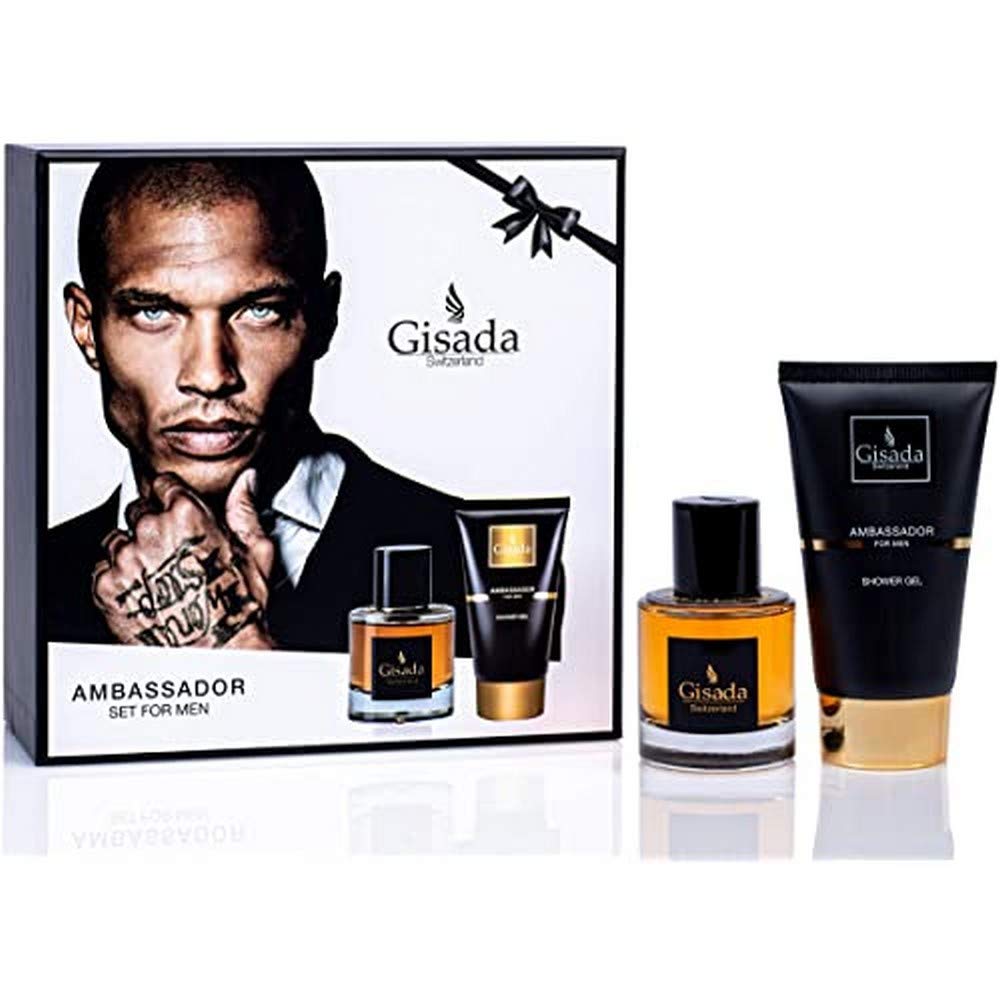gisada ambassador men set eau de parfum spray 50 ml  shower gel 100 ml