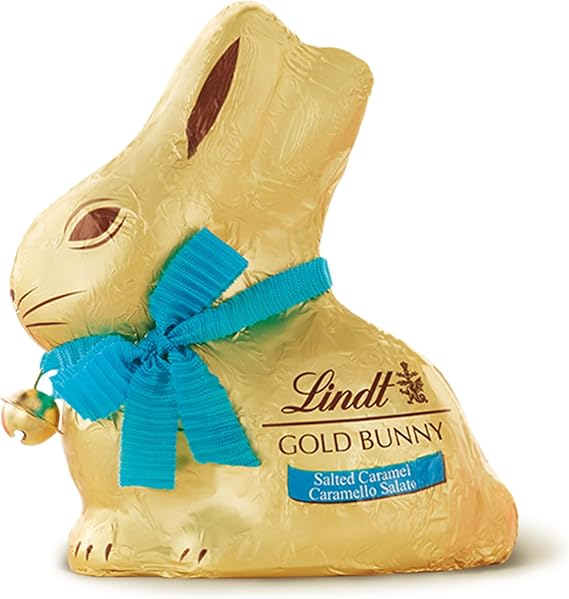 Lindt Gold Bunny Salted Caramel Milk Chocolate 100g – Premium Swiss Milk Chocolate – Easter Chocolate Treat – Easter, gift