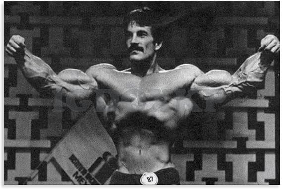 ETOMEY Bodybuilder Mike Mentzer Poster Gym Poster (8) Canvas Poster Wall Art Decor Print Picture Paintings for Living Room Bedroom Decoration Unframe-style 36x24inch(90x60cm)