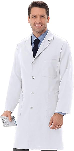 Meta 6116-11-SZ M Unisex Poly-Cotton Lab Coat, White, Medium (36-40)