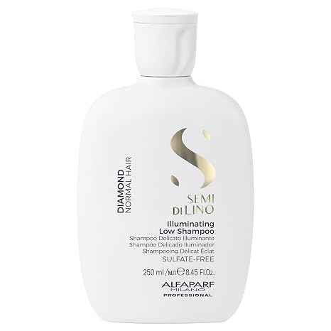 ALFAPARF MILANO Semi di Lino Diamond Shine Illuminating Sulfate Free Shampoo - Adds Gloss and Shine - Paraben and Paraffin Free - Safe on Color Treated Hair - Professional Salon Quality