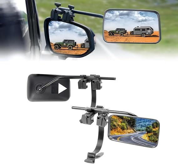Side Mirror Extenders for Towing, Universal Clip-on Towing Mirrors Truck extensions Trailer Mirrors,Rearview Convex Tow Mirror for Car Mirror Extender RV