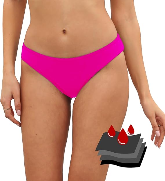 Leoparts Period Swimwear Leakproof Bikini Bottoms Low Rise Swimuit Bottom Briefs for Teen Girls Women