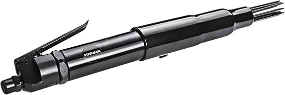 Steelman Air Needle Scaler, 1/8-inch Scaling Needles, Pneumatic Tool Removes Rust, Mill Scale, and Paint from Metal Surfaces
