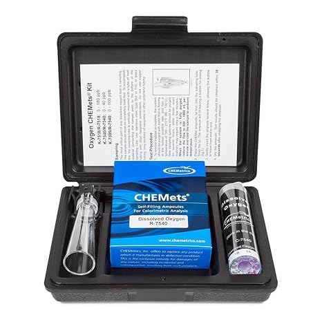 CHEMetrics K-7540 Dissolved Oxygen Kit, 0-40 ppb Range, 2.5 ppb MDL