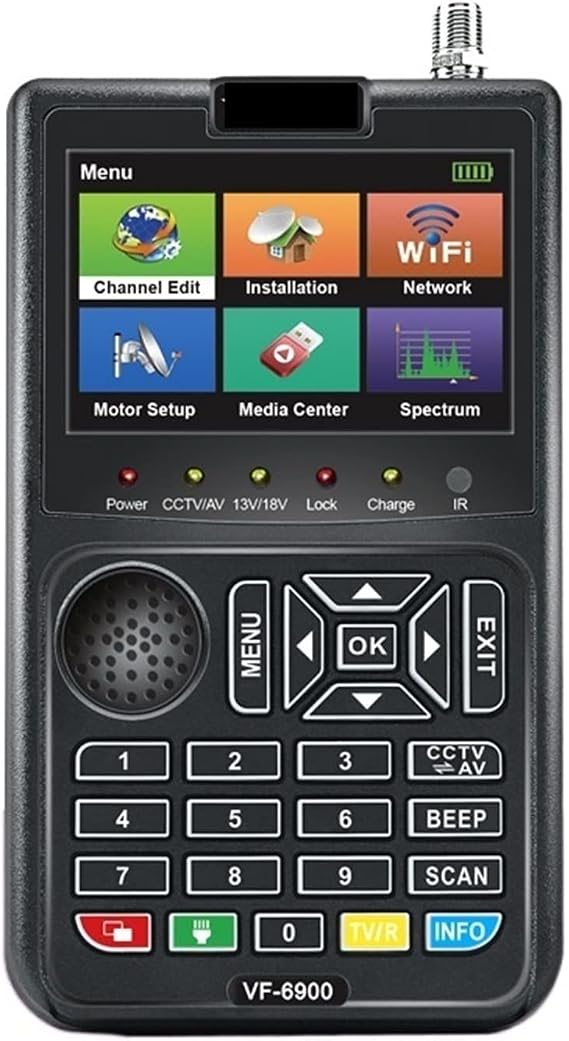 Satellite Signal Finder Meter, VF-6900 HD Digital Satellite Finder DVB-S/DVB S2/Finder Meter 3.5" TFT LCD for Satellite TV Receivervs ST-5150 for Adjusting Sat Dish(VF-6900 not CCTV)