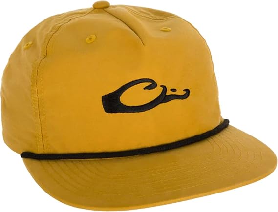 Drake Waterfowl Men's Logo Rope Cap - Flat Visor Low Profile Adjustable Snap Back Closure Cap, One Size Fits Most