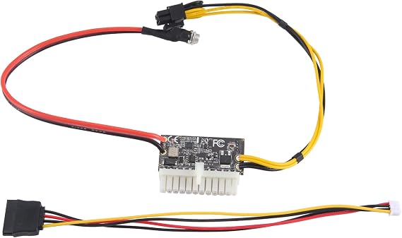 High Power 300W 12V DC5.5X2.5MM Input DC-ATX PSU Pico ATX Switch Mining PSU 24Pin Mini ITX DC ATX ATX Power Supply 12V 300W Power Supply, Black, 500442707