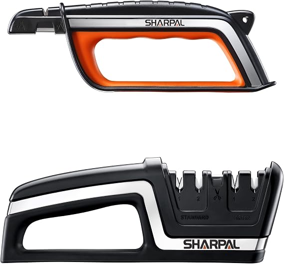 SHARPAL 103N Knife Garden Tool Multi-Sharpener and SHARPAL 104N Professional 5-in-1 Kitchen Chef Knife & Scissors Sharpener
