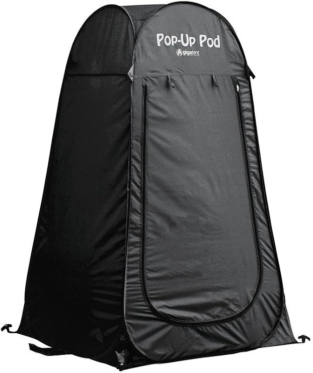GigaTent Pop Up Pod Changing Room Privacy Tent Instant Portable Outdoor Shower Tent, Camp Toilet, Rain Shelter for Camping & Beach Lightweight & Sturdy, Easy Set Up, Foldable - with Carry Bag