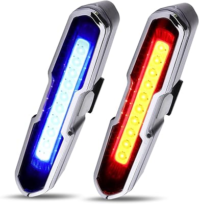 Bike Tail Light, USB Rechargeable Rear Bike Light Safety Warning Cycling Light with 5 Modes for Night Riding