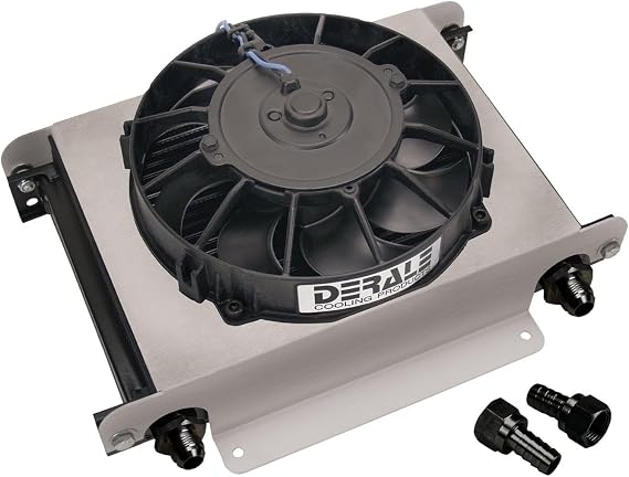 Derale 15960 Hyper-Cool Remote Engine/Transmission Cooler , Black
