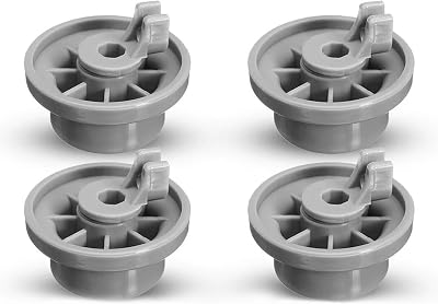 4pcs Wheels Compatible With Bosch Compatible With Siemens Compatible With Neff Dishwasher Rack Basket Wheels Replacement Kitchen Dish Washer Parts For Home Appliance