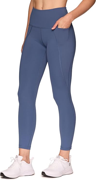 RBX Active Women's 7/8 Leggings, Quick Drying Squat Proof Gym Tights Ankle Length Workout Running Yoga Legging with Pockets