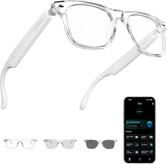 AI Smart Glasses for Women and Men, Bluetooth Translation Glasses