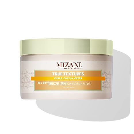 Mizani True Textures Coil Stretch Cream - Soft Hold Curl Shaping Cream, Non-Drying For Curly & Coily Hair
