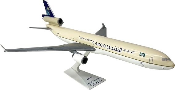 Saudi Arabian Cargo MD-11 1:200 Scale - Plastic Snap-Fit Model Airplane - Collectible Replica of Saudi Arabian Airlines Aircraft - Part #AMD-01100H-022