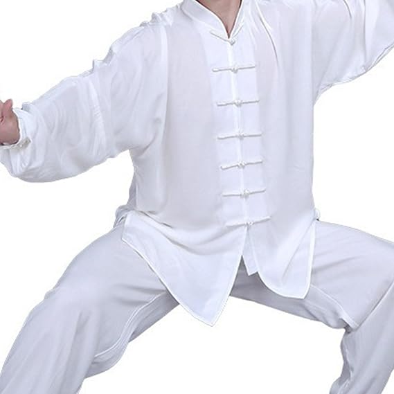 Tai Chi Clothing Martial Arts Chinese Traditional Men Women Kung Fu Taekwondo Training Clothes (Color : White, Size : Small)