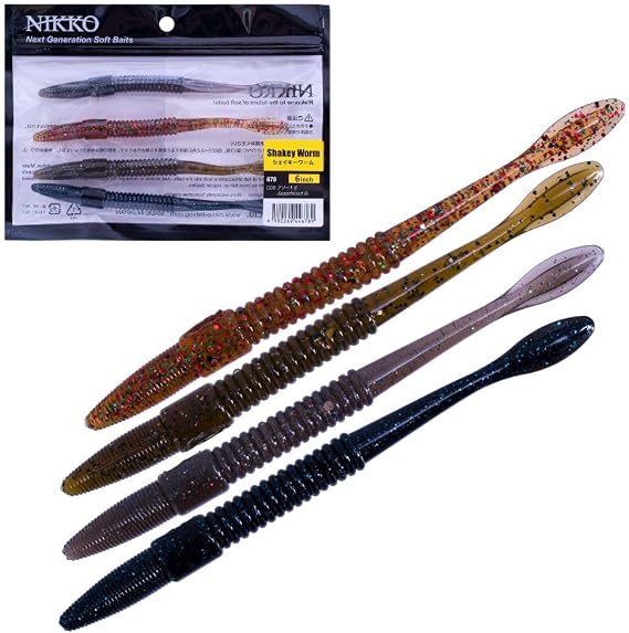 NIKKO Shakey Worm 6", Assortment B, 678
