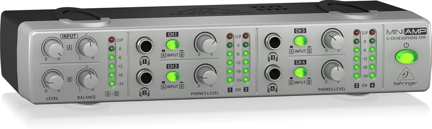 Behringer AMP800 4-Channel Ultra-Compact Stereo Headphone Amplifier