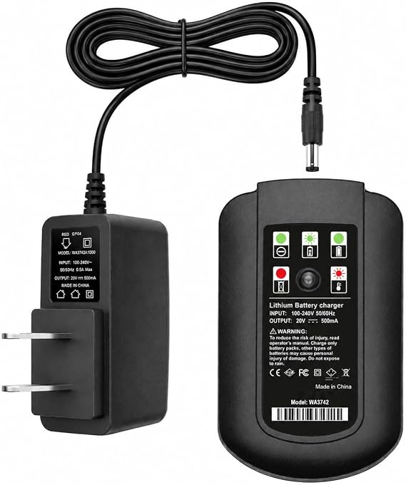 20V Rapid Charging Station Compatible with Worx 20V PowerShare WA3742 WA3732 - Fast Charger Only, Not a Battery