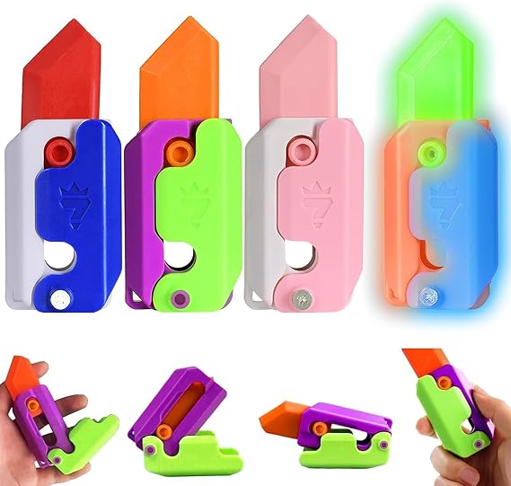 Small Portable carrot of different colors Knife gravity knife 2.5 cm x 5 cm x 7 cm 4 pieces